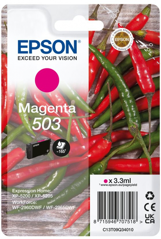 Epson 503 Magenta Cartucho de Tinta Original C13T09Q34010