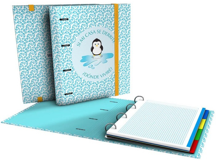 Carpebook A4 35mm de 4 Anillas LANET21 PINGÜINO