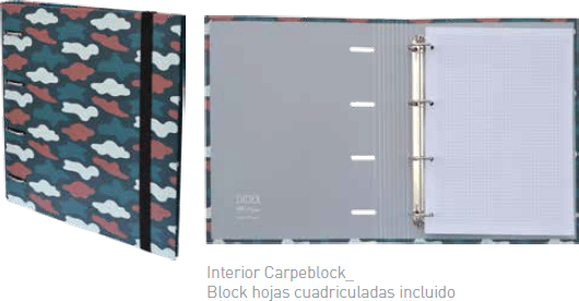 Carpebloc A4 de 4 Anillas CAMUFLAJE