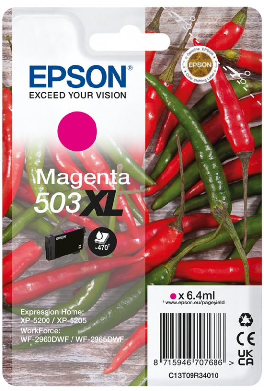 Epson 503XL Magenta Cartucho de Tinta Original C13T09R34010