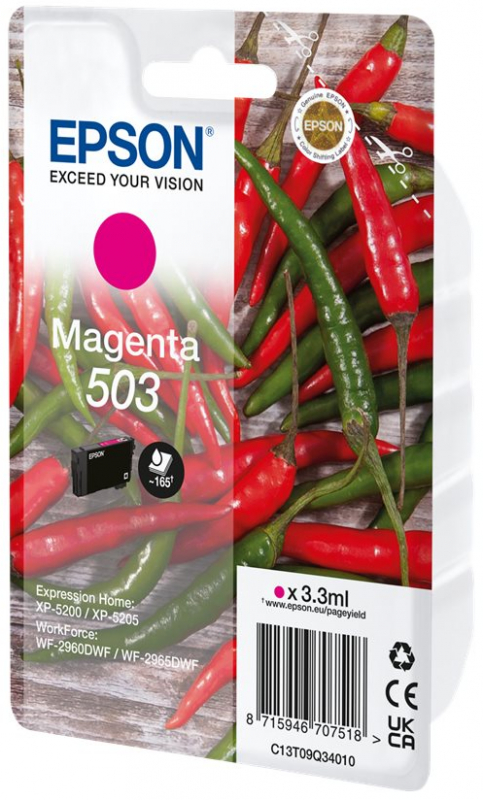 Imagen extra Epson 503 Magenta Cartucho de Tinta Original C13T09Q34010