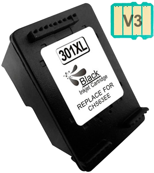 Remanufacturado HP 301XL Negro CH561EE CH563EE (Muestra Nivel de Tinta)