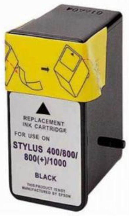 Cartucho generico de Epson Stylus 400 / 800 / 1000 Negro Compatible S020025 Tinta economica