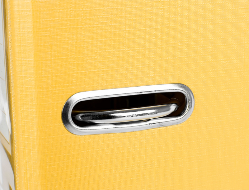 Imagen extra Archivador FOLIO, lomo Ancho, con ollao, rado, tarjetero y compresor. Amarillo