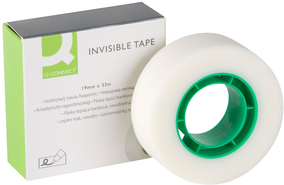Cinta adhesiva Invisible 33x19mm (No deja marcas al fotocopiar). Apli 11036