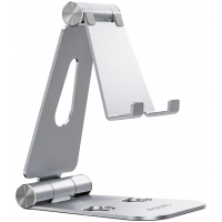 Soporte Movil / Tablet Aisens Ajustable, modelo grande. Plata