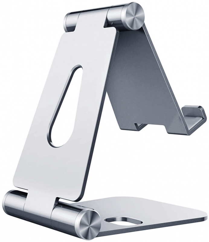 Soporte Movil / Tablet Aisens Ajustable, modelo Mediano. Plata