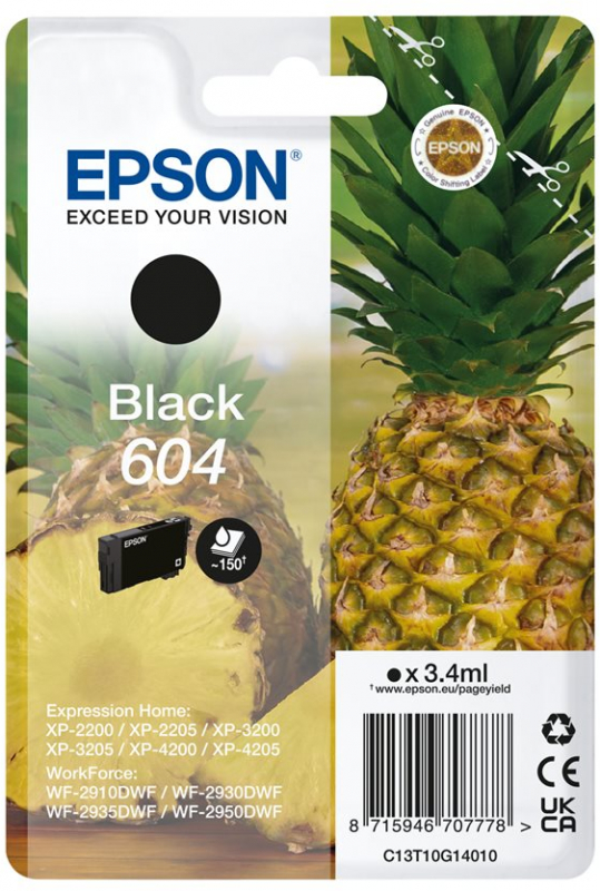 Epson 604 Negro Cartucho de Tinta Original C13T10G14010
