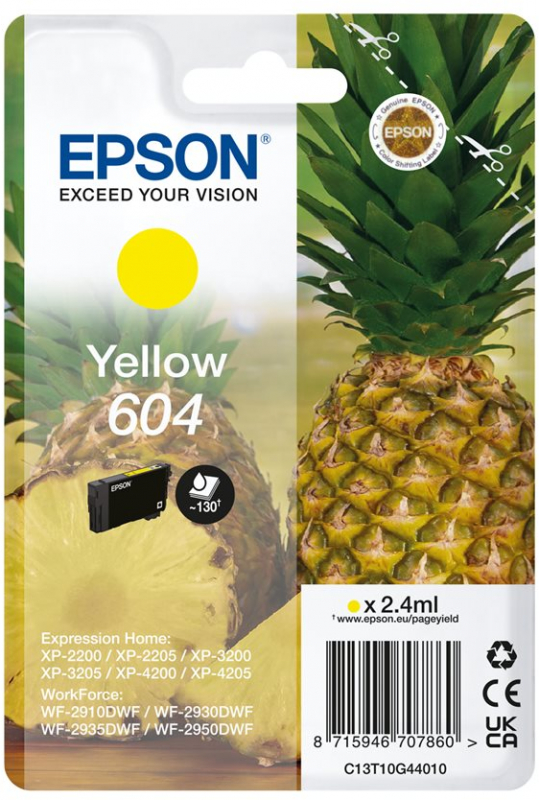 Epson 604 Amarillo Cartucho de Tinta Original C13T10G44010