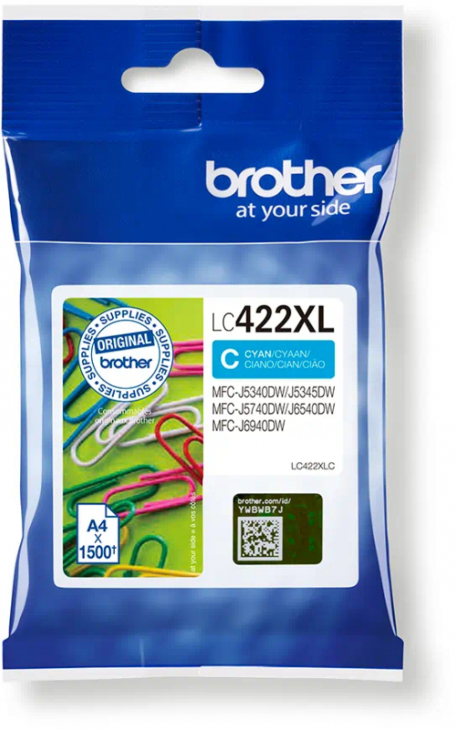 Brother LC422XLC Cian Cartucho de Tinta Original
