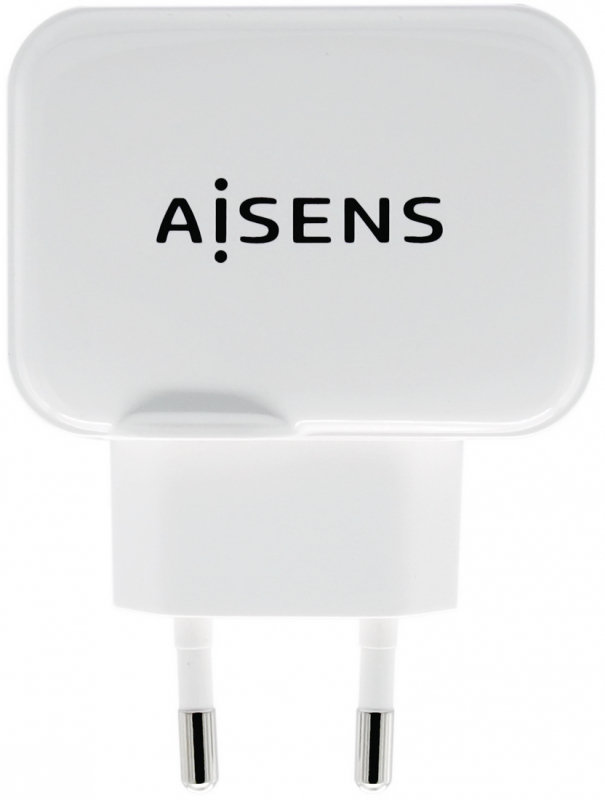 Aisens Cargador USB 17W 5V/3.4A - 2xUSB con Control AI - Color Blanco
