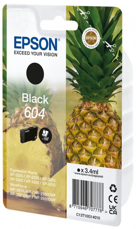 Imagen extra Epson 604 Negro Cartucho de Tinta Original C13T10G14010