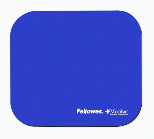 Fellowes - Alfombrilla raton con Microban antibacteriana 23x20cm Azul 5933805