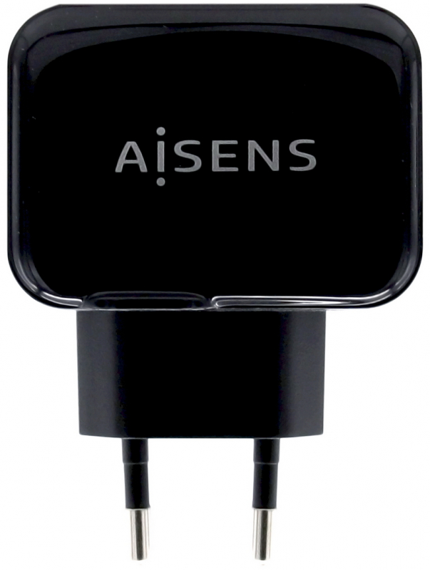 Aisens Cargador USB 17W 5V/3.4A - 2xUSB con Control AI - Color Negro