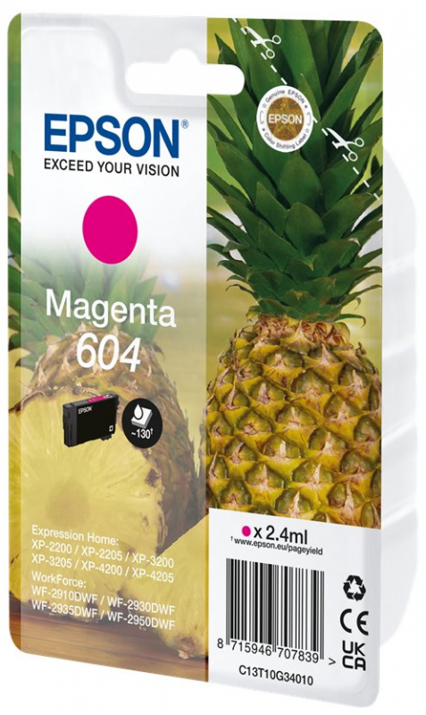Imagen extra Epson 604 Magenta Cartucho de Tinta Original C13T10G34010