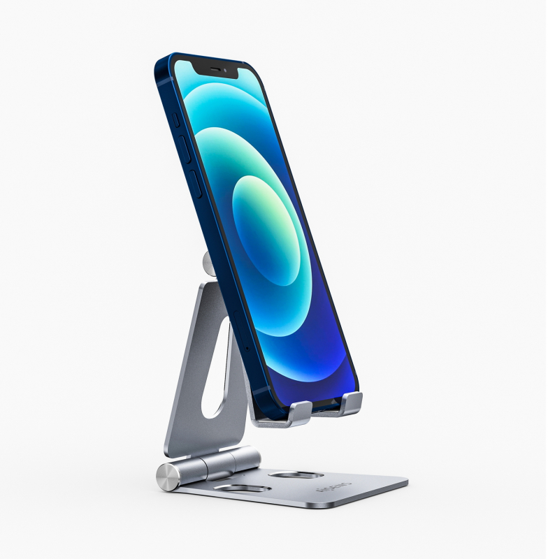 Imagen extra Soporte Movil / Tablet Aisens Ajustable, modelo Mediano. Plata