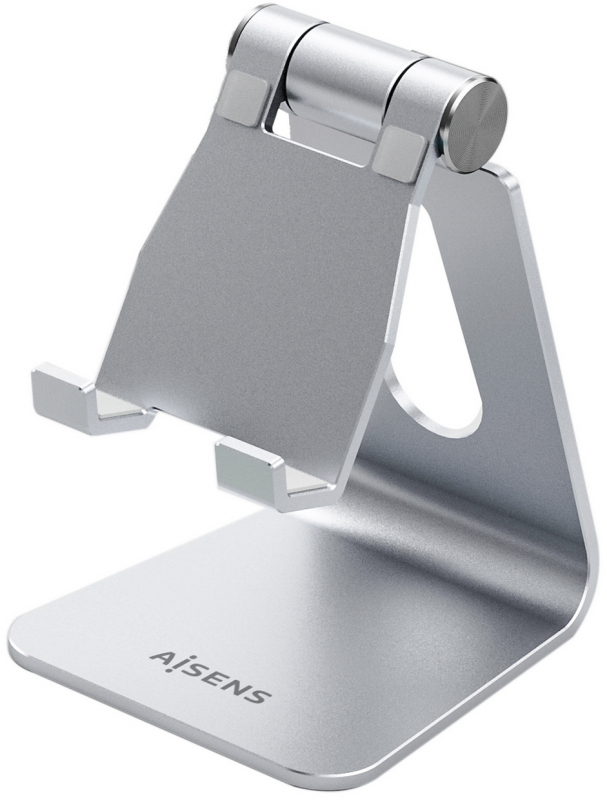 Soporte Movil / Tablet Aisens Ajustable, modelo Pequeño. Plata