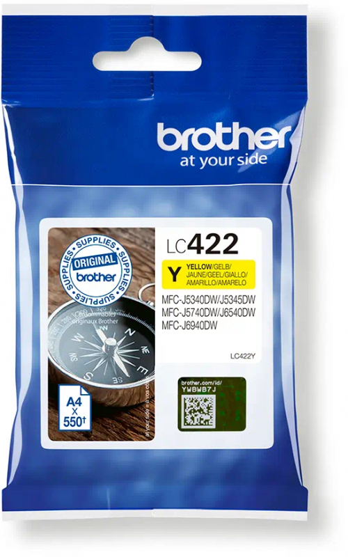 Brother LC422Y Amarillo Cartucho de Tinta Original