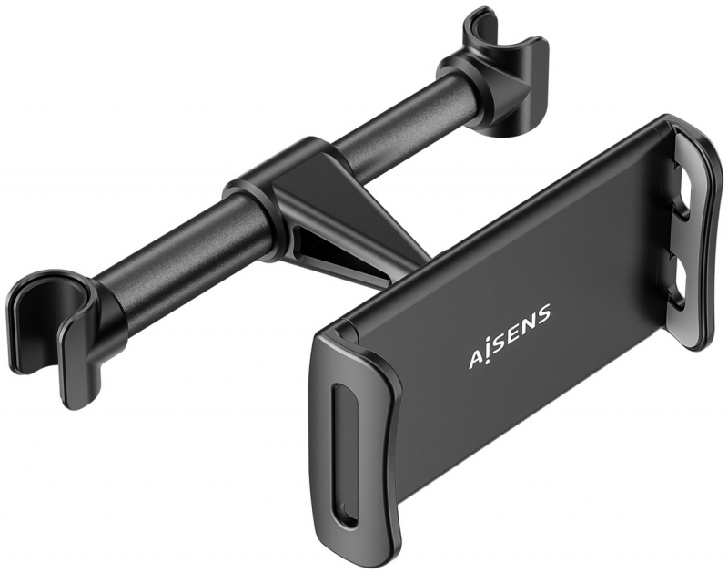 Aisens Soporte Coche Ajustable (1 Pivote) para reposacabezas para Telefono / Tablet - Negro