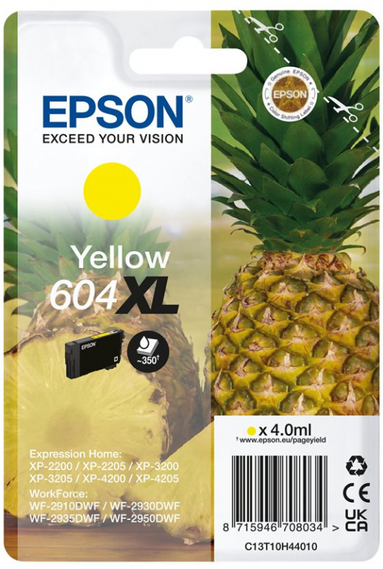 Epson 604XL Amarillo Cartucho de Tinta Original C13T10H44010