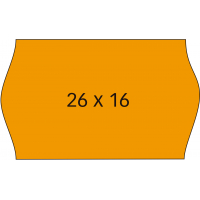 PACK 6 Rollos Apli Etiquetas Naranjas Removibles 26x16mm para Etiquetadoras de Precios de 2 Lineas
