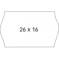 PACK 6 Rollos Apli Etiquetas Blancas 26x16mm Permanentes para Etiquetadoras de Precios de 2 Lineas 