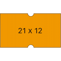 PACK 6 Rollos Apli Etiquetas Naranjas 21x12mm para Etiquetadoras de Precios de 1 Linea