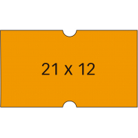 PACK 6 Rollos Apli Etiquetas Naranjas 21x12mm para Etiquetadoras de Precios de 1 Linea