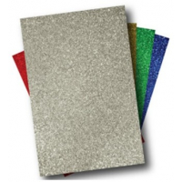 PACK 10 Planchas Goma Eva 40x60 GLITTER PLATA