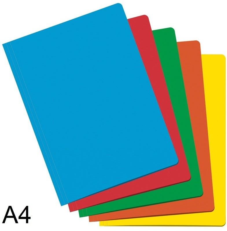 Paquete de 50 subcarpetas FOLIO de COLORES SURTIDOS, 180gr
