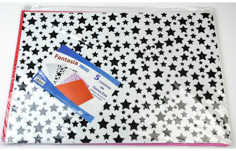 PACK 5 Planchas Goma Eva 40X60 DIBUJOS