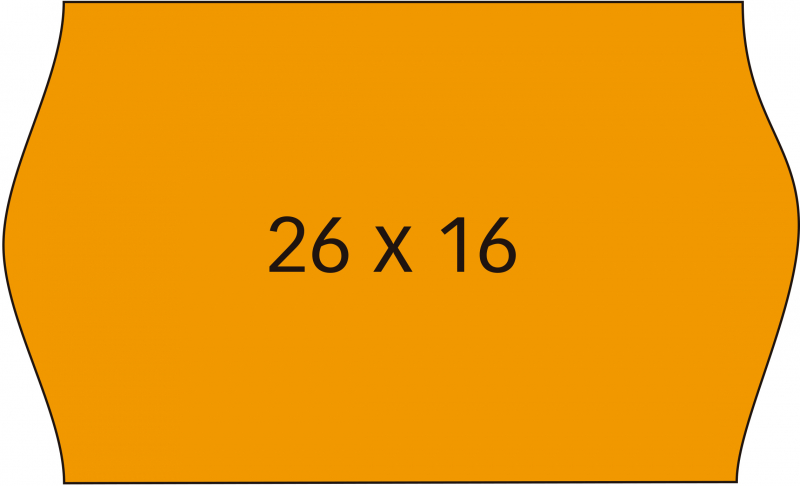 PACK 6 Rollos Apli Etiquetas Naranjas Removibles 26x16mm para Etiquetadoras de Precios de 2 Lineas