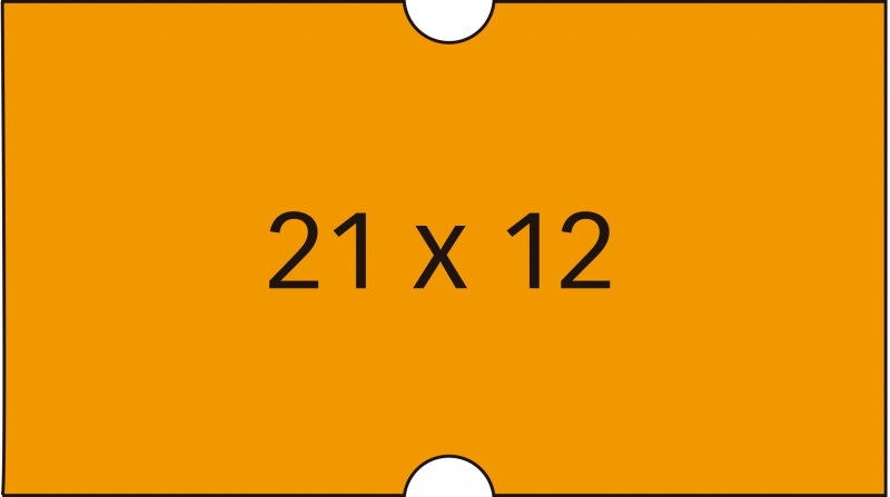 PACK 6 Rollos Apli Etiquetas Naranjas 21x12mm para Etiquetadoras de Precios de 1 Linea