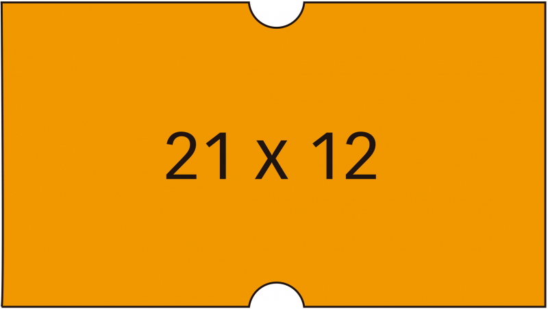 PACK 6 Rollos Apli Etiquetas Naranjas 21x12mm para Etiquetadoras de Precios de 1 Linea