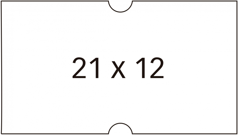 PACK 6 Rollos Apli Etiquetas Blancas 21x12mm Permanentes para Etiquetadoras de Precios de 1 Linea