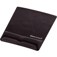 Fellowes Alfombrilla con Reposamuñecas de Espuma Canal Ergonomico (evita dolor de muñeca) Negro