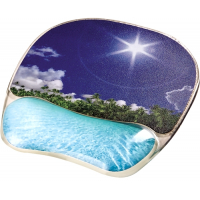 Fellowes Alfombrilla con Reposamuñecas Photo Gel Playa Tropical