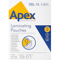 Fellowes Pack de 100 Fundas Plastificar Brillo A4 75 Micras Resistente al Agua Transparente