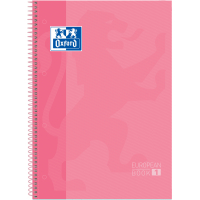 OXFORD, Tapas Extraduras, A4, 80 Hojas Microperforado Rosa, EuropeanBook