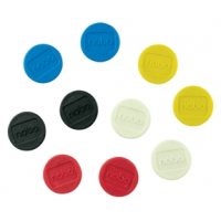 Pack de 10 Imanes Magneticos para Pizarra Blanca de 24mm en colores Surtidos