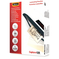 Fellowes Pack de 100 Fundas Plastificar Tarjetas 83 x 113cm 125 Micras Transparente