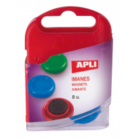 Pack de 8 Imanes de 20 mm Apli. Colores surtidos