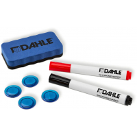 Pack de 2 Rotuladores + Borrador Magnetico + 4 Imanes para Pizarra Blanca