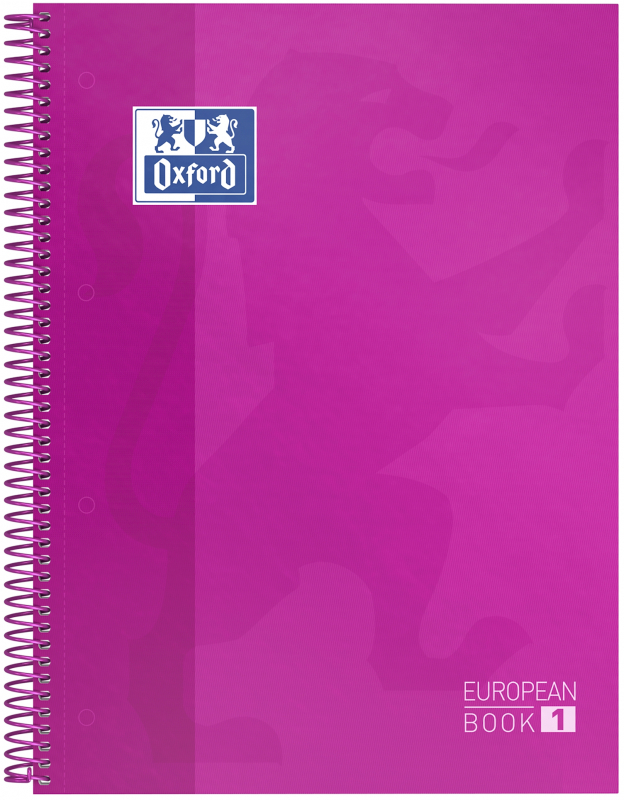 OXFORD, Tapas Extraduras, A4, 80 Hojas Microperforado Fucsia, EuropeanBook