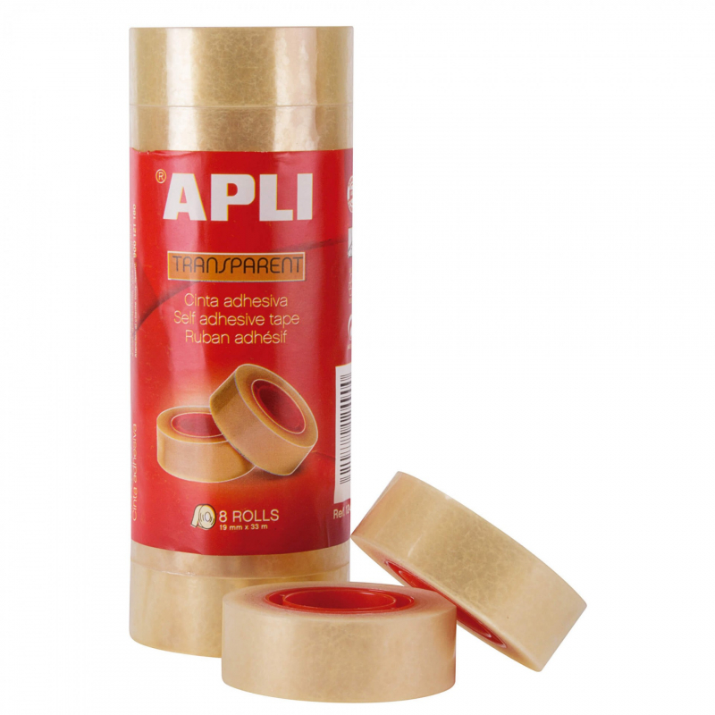 Imagen extra PACK 8 Cintas adhesivas APLI 33x19 Económica