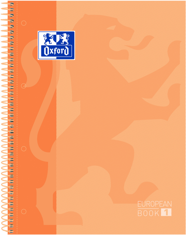 OXFORD, Tapas Extraduras, A4, 80 Hojas Microperforado Melocoton, EuropeanBook