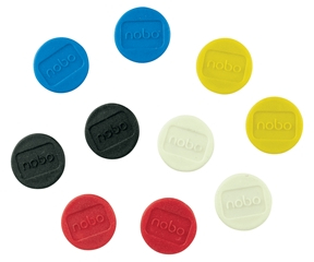 Pack de 10 Imanes Magneticos para Pizarra Blanca de 13mm en colores Surtidos