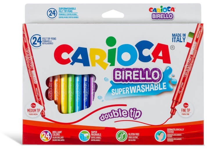 Rotulador Carioca Birello Duo grueso y fino caja 24 rotuladores