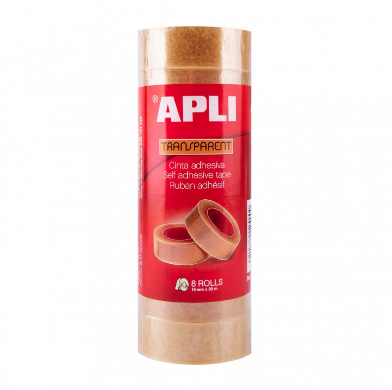 PACK 8 Cintas adhesivas APLI 33x19 Económica