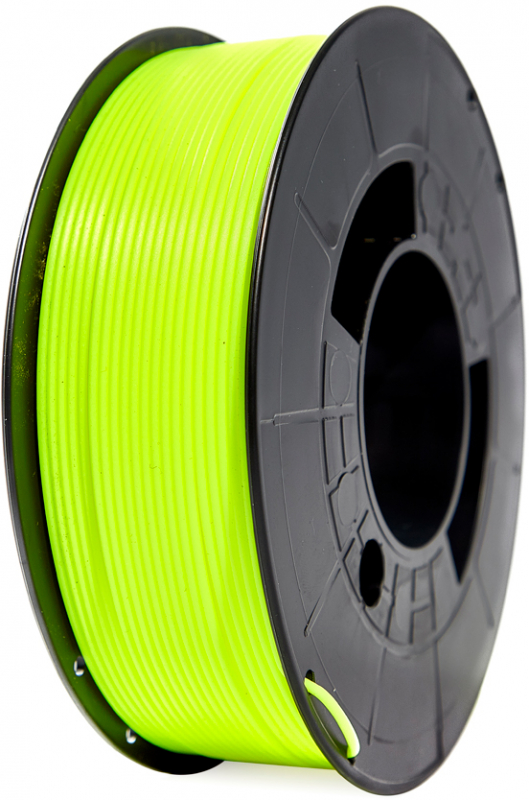 Filamento PLA Amarillo Fluorescente - 1Kg Bobina Basic economica - 1.75mm